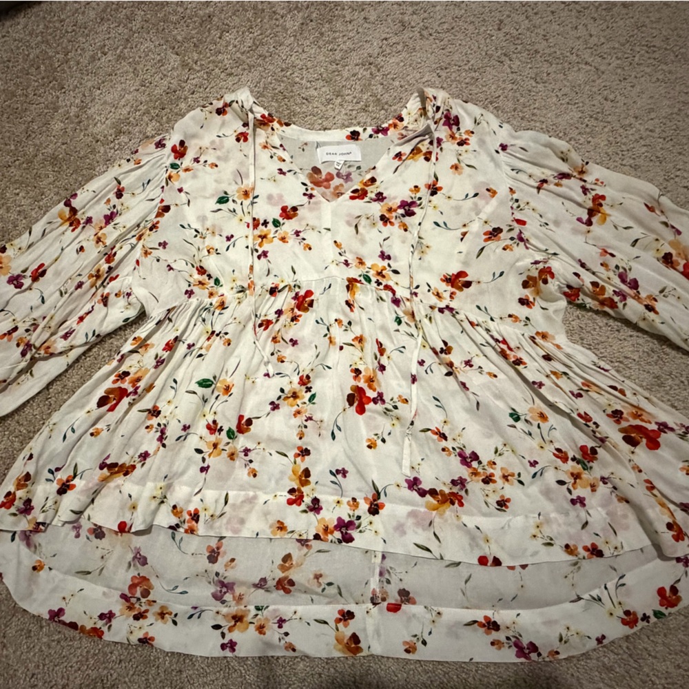 Dear John Malia Top Floral Print Size XS